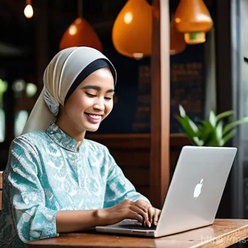 콘텐츠 기획 프로세스 작성법 - **Prompt:** A young, friendly Malay woman in her late 20s, wearing a stylish, modest contemporary bl...