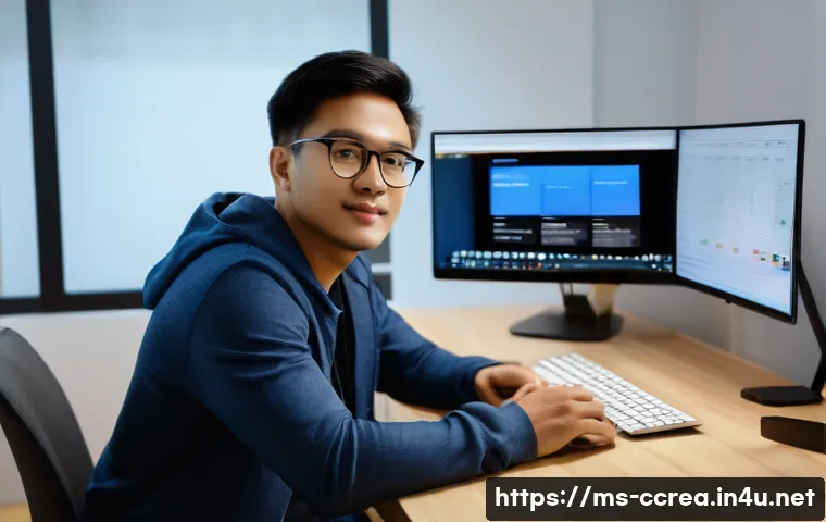 콘텐츠 크리에이터의 업무 리스크 관리 - A professional digital content creator in a modern Malaysian home office, wearing casual but neat cl...