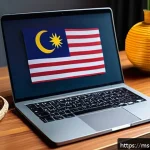 콘텐츠 제작 관련 최신 트렌드 - A vibrant Malaysian social media content creator’s workspace featuring a sleek laptop displaying Ins...